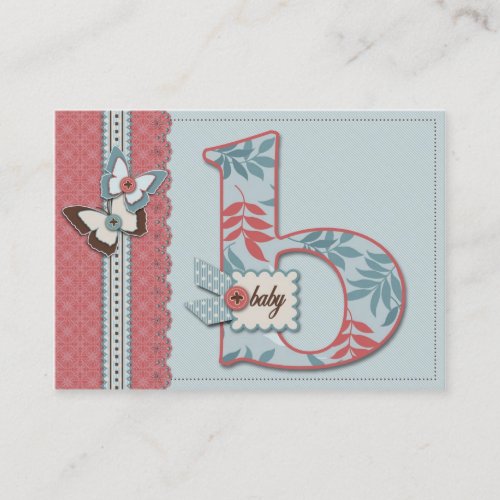 B is for Baby Reminder Card Business Card
