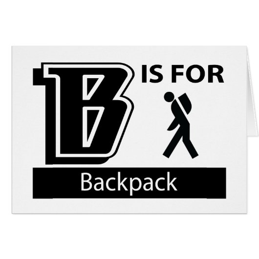 B Is For Backpack Cards (Front Horizontal)