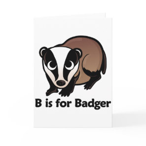 B is for Badger Card