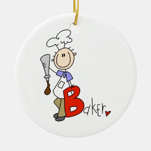 B is for Baker Ceramic Ornament