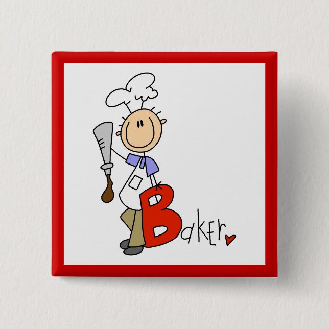 B is for Baker Pinback Button (Front)
