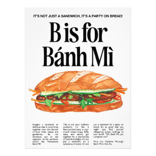 B is for Banh Mi Photo Print