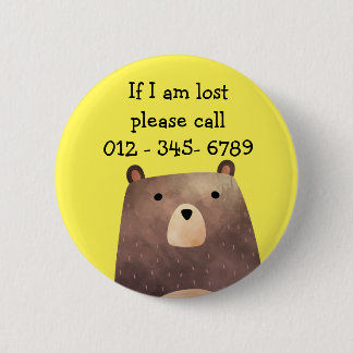 B is for Bear, Child Emergency Contact Button