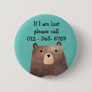 B is for Bear, Child Emergency Contact Button