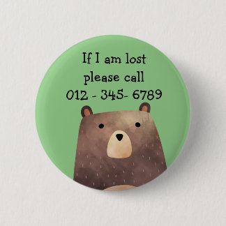 B is for Bear, Child Emergency Contact Button