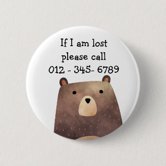 B is for Bear,  Child Emergency Contact Button