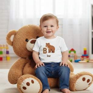 B is for Bear - Cute Alphabet Animal Toddler T-shirt