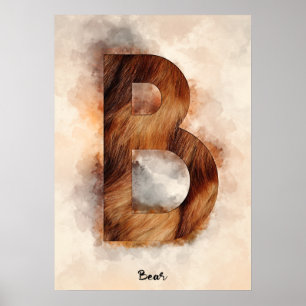B is For Bear Poster