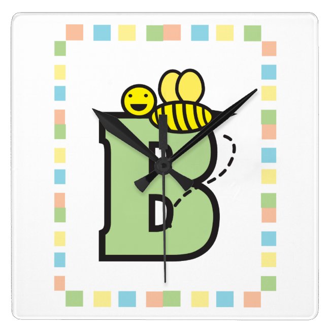 B is for Bee Wall Clock