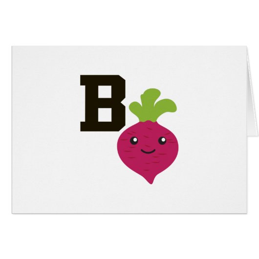 B is for Beet Cards (Front Horizontal)