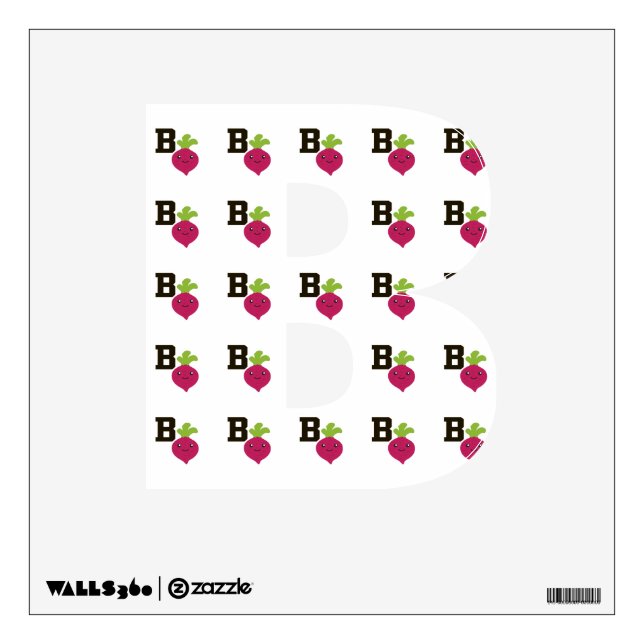 B is for Beet Wall Sticker (Front)