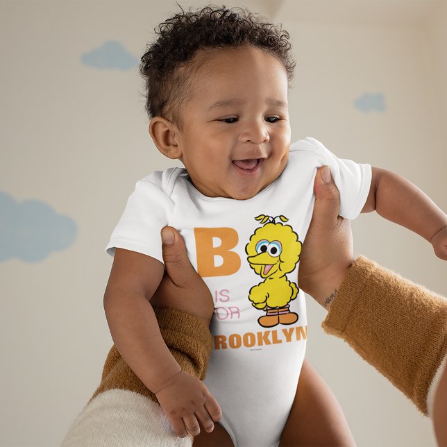 B is for Big Bird | Add Your Name Baby Bodysuit (Creator Uploaded)