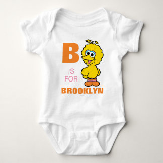 B is for Big Bird | Add Your Name Baby Bodysuit