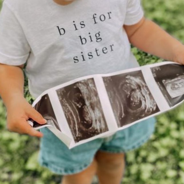 B is for Big Sister Baby Fine Jersey T-Shirt (Creator Uploaded)