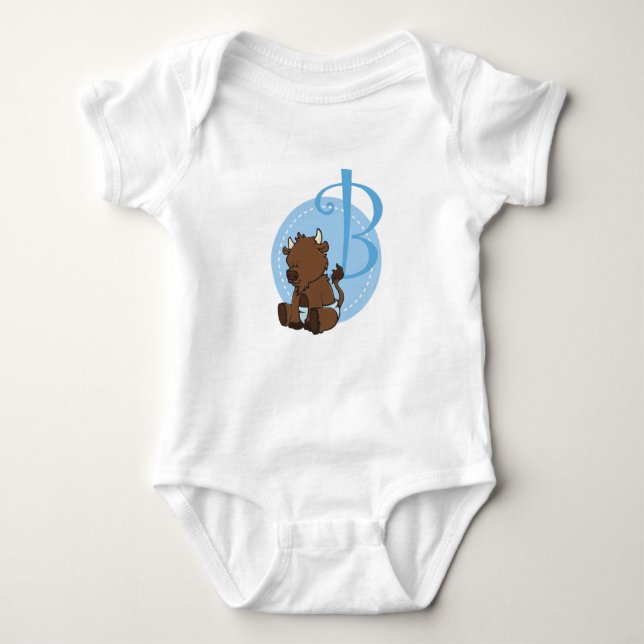 B is for Bison Baby Bodysuit (Front)