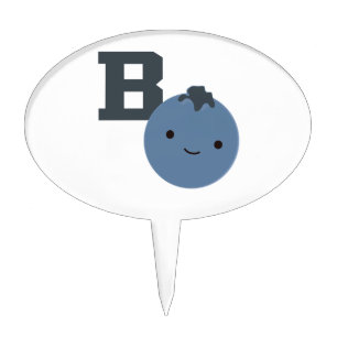 B is for Blueberry Cake Topper
