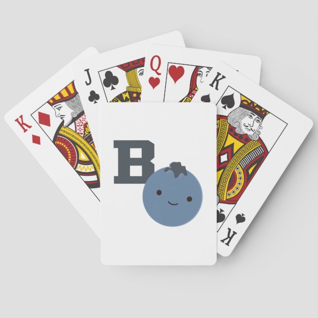 B is for Blueberry Poker Cards (Back)