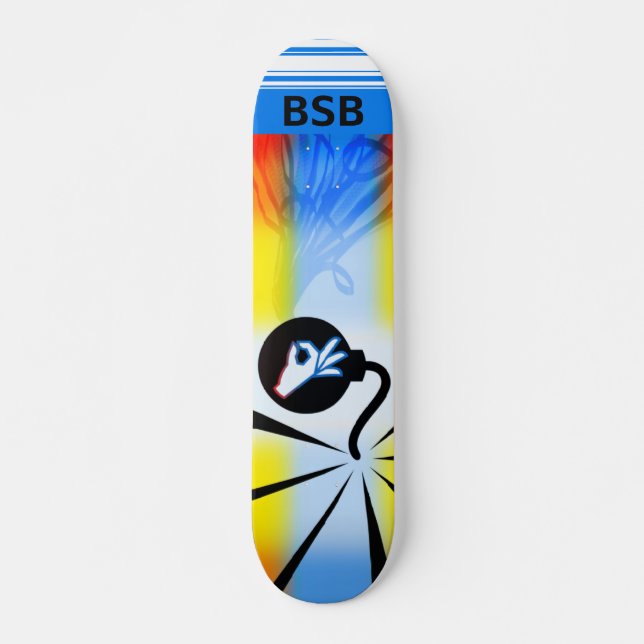 B is for Bombs Skateboard Deck (Front)