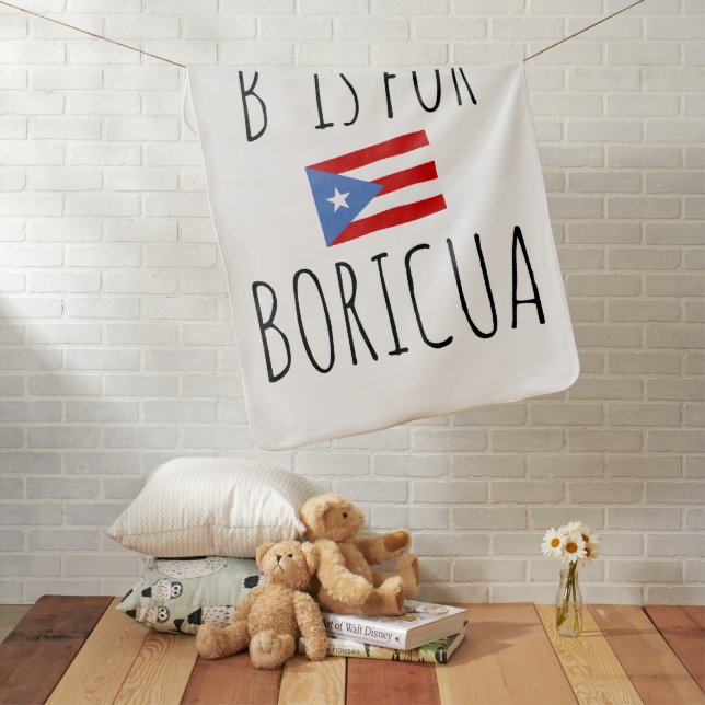 B is for Boricua Baby Blanket | Puerto Rico Infant (In Situ)