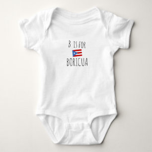 B is for Boricua Baby Puerto Rico Bodysuit