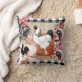 B is for Brahma Backyard Chicken Throw Pillow (Blanket)