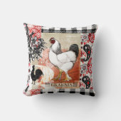 B is for Brahma Backyard Chicken Throw Pillow (Front)