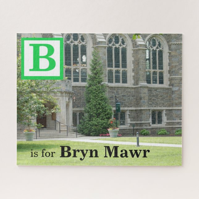 B is for Bryn Mawr Great Hall Photograph Jigsaw Puzzle (Horizontal)
