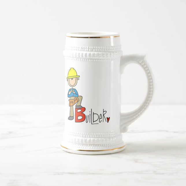 B is for Builder Beer Stein (Right)