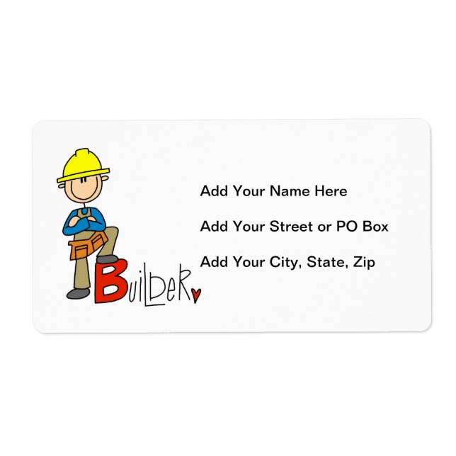 B is for Builder Label (Front)