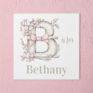B is for Custom Name Whimsical Letter Art