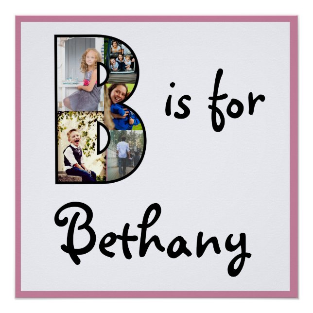 B is for Name Poster (Front)