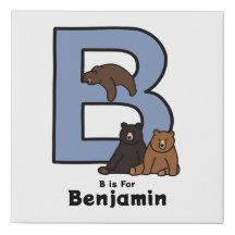 B is for… personalized canvas