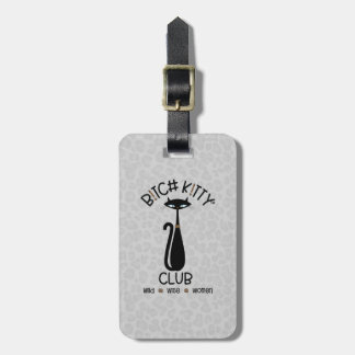 B K!TTY CLUB Sextonesque Atomic Cat Luggage Tag