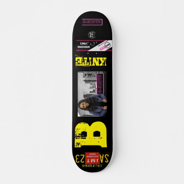B KNITE  SKATEBOARD / JMT USA Skateboard, 7¾" Deck (Front)