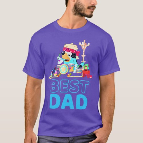 B l u e y Best Dad Matching Family For Lover  T_Shirt