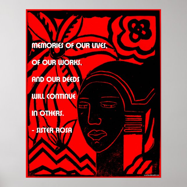 B;lack History Quotes - Sister Rosa Poster (Front)
