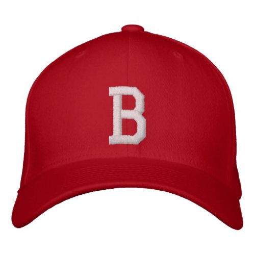 B Letter Embroidered Baseball Cap