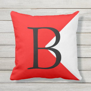 B - Maritime Signals Flag Outdoor Pillow