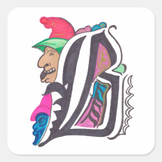 B - MINIATURE SQUARE STICKER