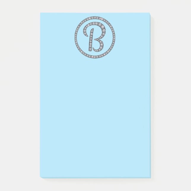 B Monogram bling ring note pad (Front)