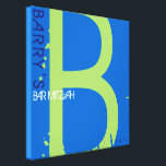 B Monogram Initial Bar Bat Mitzvah Sign-In Board Canvas Print<br><div class="desc">WELCOME!!! I can personally help you with your order! Ask me anything! EVERYTHING is customizable! All my designs are ONE-OF-A-KIND original pieces of artwork designed by me! You can only find them here! All colors, fonts and text can changed to match your desire. I can even do the Hebrew lettering...</div>