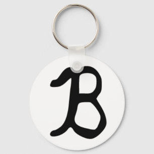 B Monogram Keychain