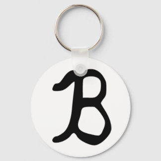 B Monogram Keychain