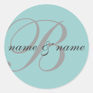 "B" monogram label - personalize