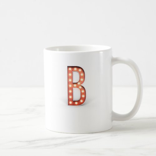 B Monogram Marquee Bulb Coffee Mug