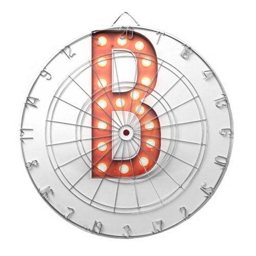 B Monogram Marquee Bulb Dartboard