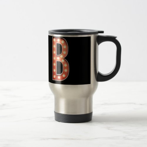 B Monogram Marquee Bulb Travel Mug