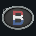 B Monogram overlaid on NLD Flag on bk bbcnt Belt Buckle<br><div class="desc">B Monogram overlaid on The Netherlands Flag on black belt buckle

Design © Trinkets and Things 2022 - AHP Design. All Rights Reserved.</div>
