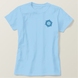 B Monogram Snowflake embroidered womens shirt