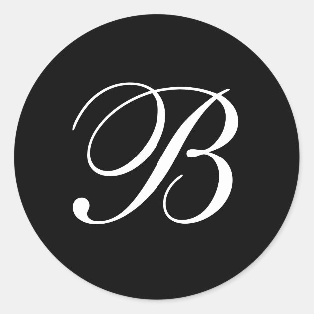 B Monogram Stickers | Zazzle